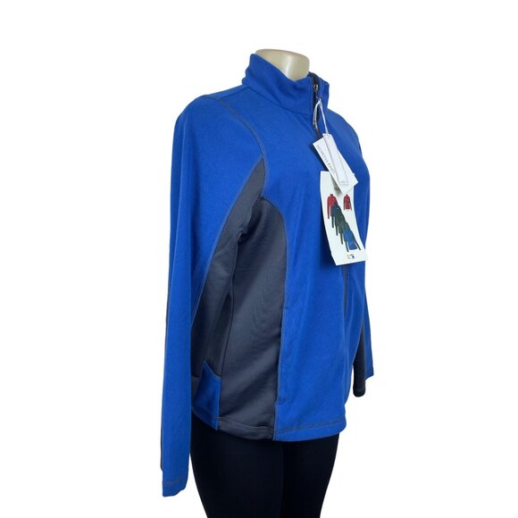 North End Women's Zip Up Long Sleeve Blue Sweater Sz M - NWT - Picture 2 of 8